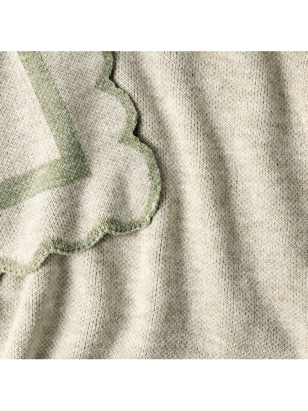 Scalloped Edge Throw Green - Threshold designed with Studio McGee - Picture 3 of 3